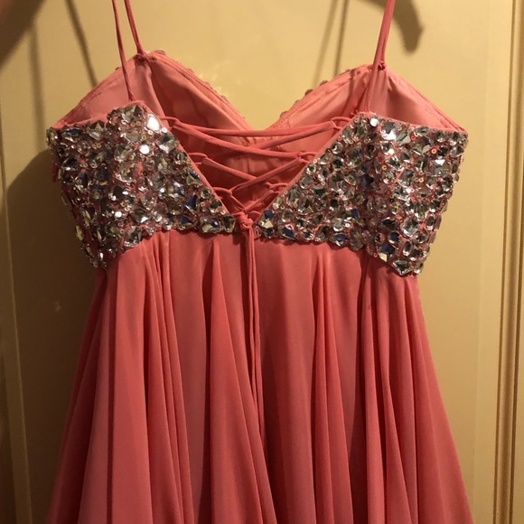 Coral Prom Dress - Picture 3 of 4